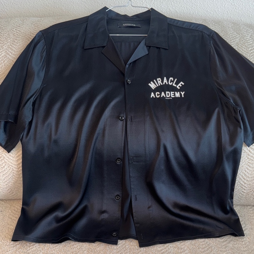 Miracle Academy Black Casual Button Down Shirt